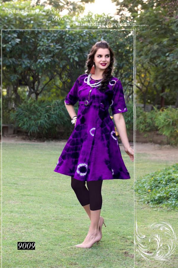 Riyaa Antara 1 Cotton Bandhani Print Kurtis Collection